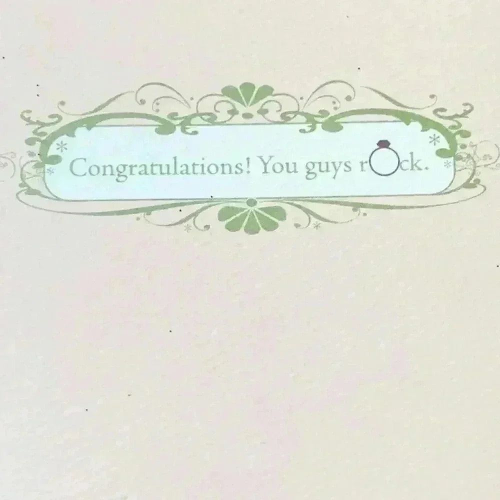 Congratulations You Guys Rock Wedding Card